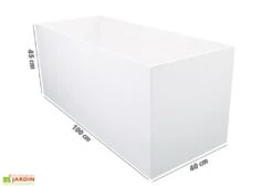 Jardinière En Béton Fibré Retkube 100 (100x40) 11 Jardinière En Béton Fibré Retkube 100 (100x40) -Serre Et Potager Soldes Magasin jardiniere beton renforce fibre 100x40cm blanc