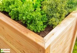 Jardinière En Bois De Mélèze Bac Potager 130 X 65 X 84 Cm -Serre Et Potager Soldes Magasin jardiniere bois potager 130x84cm