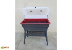 Jardinière Calipso Combi 40L Mini Serre Double Paroi + Réserve D'Eau H80cm -Serre Et Potager Soldes Magasin jardiniere calipso combi 40 l cerise