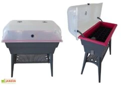 Jardinière Calipso Combi 40L Mini Serre Double Paroi + Réserve D'Eau H80cm -Serre Et Potager Soldes Magasin jardiniere calipso combi double paroi mini serre 40l 1