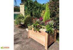 Jardinière Rectangulaire En Bois Douglas Non Traité - Premium -Serre Et Potager Soldes Magasin jardiniere en bois douglas 1