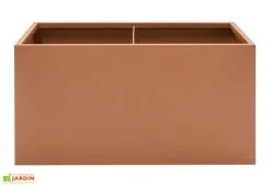 Jardinière Rectangulaire En Métal Thermolaqué Couleur Rouille -Serre Et Potager Soldes Magasin jardiniere face