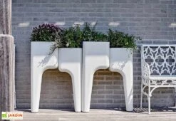 Jardinière Design Kiga M 4 Bacs Blanche