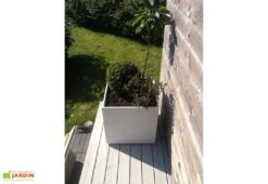 Jardinière En Béton Fibré Kube 45 (45x45) -Serre Et Potager Soldes Magasin jardiniere kube beton fibre 45x45 blanc