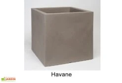 Jardinière Carrée En Polyéthylène Atlantis 50 Cm (pls Coloris) -Serre Et Potager Soldes Magasin jardiniere plastique rotomoule double paroi 49cm couleurs 3