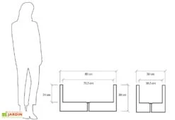 Jardinière Rectangulaire En Polyéthylène Atlantis 80 Cm (pls Coloris) -Serre Et Potager Soldes Magasin jardiniere plastique rotomoule double paroi 80cm couleurs 4