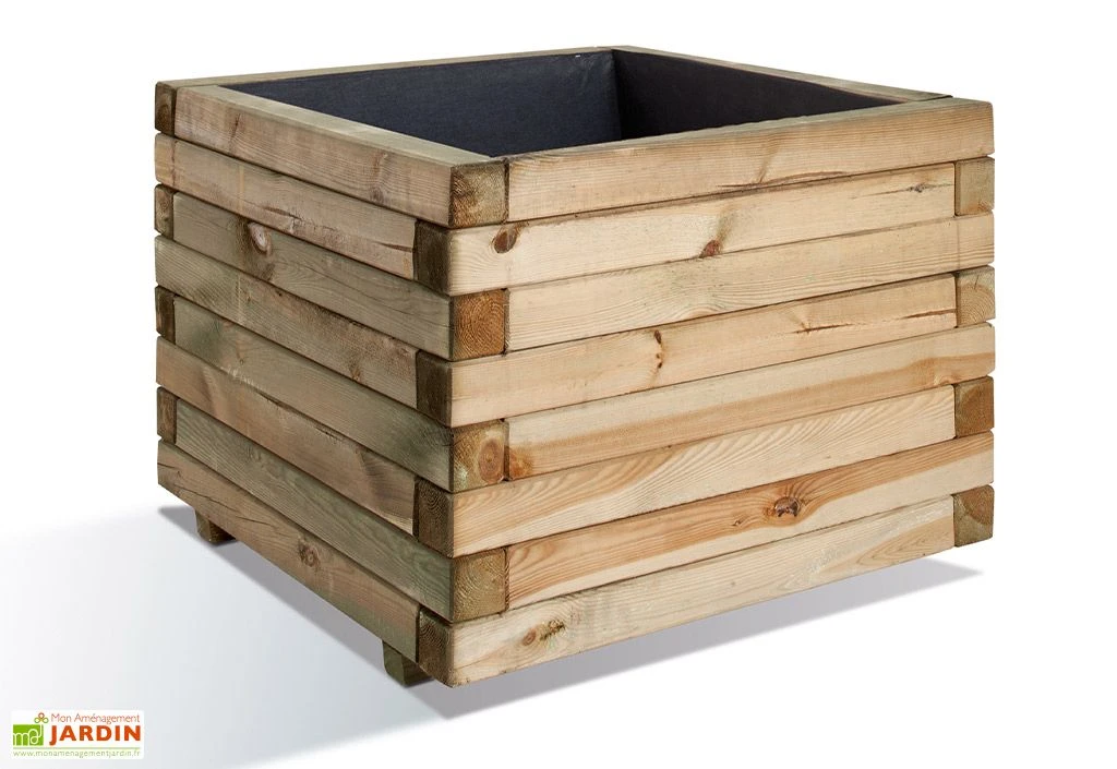 Bac à Fleurs Stockholm 80 Carré Maxi Volume (80x80x60) 1 Bac à Fleurs Stockholm 80 Carré Maxi Volume (80x80x60)