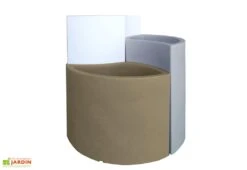 Pot De Fleurs En Polyéthylène Petalo - Ø 50 X 50 Cm -Serre Et Potager Soldes Magasin jardiniere tabac gris blanc