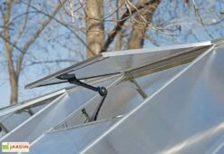 Serre De Jardin En Aluminium Et Polycarbonate Balance – Silver 2,44 M -Serre Et Potager Soldes Magasin lucarne serre alu canopia 1