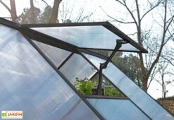 Serre De Jardin En Aluminium Et Polycarbonate Balance – Gris -Serre Et Potager Soldes Magasin lucarne serre balance grey canopia