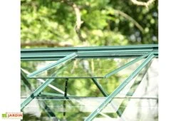 Serre De Jardin En Verre Trempé Lams 8,3 M² - Carvi Vert -Serre Et Potager Soldes Magasin lucarnes de toit verte serre venus 7500 lams 1