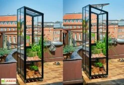 Mini Serre De Jardin En Verre Trempé – Juliana City 11 Mini Serre De Jardin En Verre Trempé – Juliana City -Serre Et Potager Soldes Magasin mini serre jardin verre trempe aluminium juliana city 1