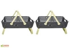 Paniers De Récolte Kajo 20L – 58 X 38 X 15 Cm (lot De 2) -Serre Et Potager Soldes Magasin panier recolte kajo 20 jaune pastel