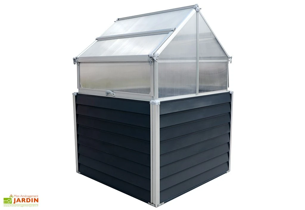 Mini Serre De Jardin Surélevée Avec Rangement – 1,2 X 1,2 M 2 Mini Serre De Jardin Surélevée Avec Rangement – 1,2 X 1,2 M – Image 2