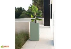 Jardinière Haute En Métal Thermolaqué – 50 X 50 X 100 Cm