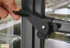 Serre De Jardin En Aluminium Et Polycarbonate Balance – Gris -Serre Et Potager Soldes Magasin poignee porte serre balance grey canopia