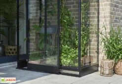Halls Serre De Jardin Adossée En Verre Trempé Qube Lean-to 24 – 0,8 M² -Serre Et Potager Soldes Magasin porte coulissante mini serre murale