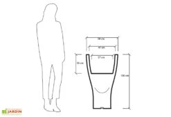 Pot De Fleurs Lumineux En Polyéthylène Domus – Ø 58 X 100 Cm 6 Pot De Fleurs Lumineux En Polyéthylène Domus – Ø 58 X 100 Cm -Serre Et Potager Soldes Magasin pot de fleurs lumineux blanc perle 2