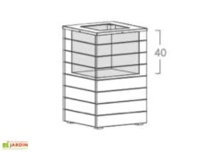 Bac à Fleurs En Bois Selekt (45x45x76) -Serre Et Potager Soldes Magasin pot de fleurs selekt jardipolys 45 x 45 x 76 cm 1