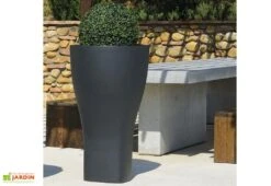 Pot De Fleurs Polyéthylène Domus H85 Ø48 11 Pot De Fleurs Polyéthylène Domus H85 Ø48 -Serre Et Potager Soldes Magasin pot fleurs plastique rotomoule polyethylene blanc gris 35l 1