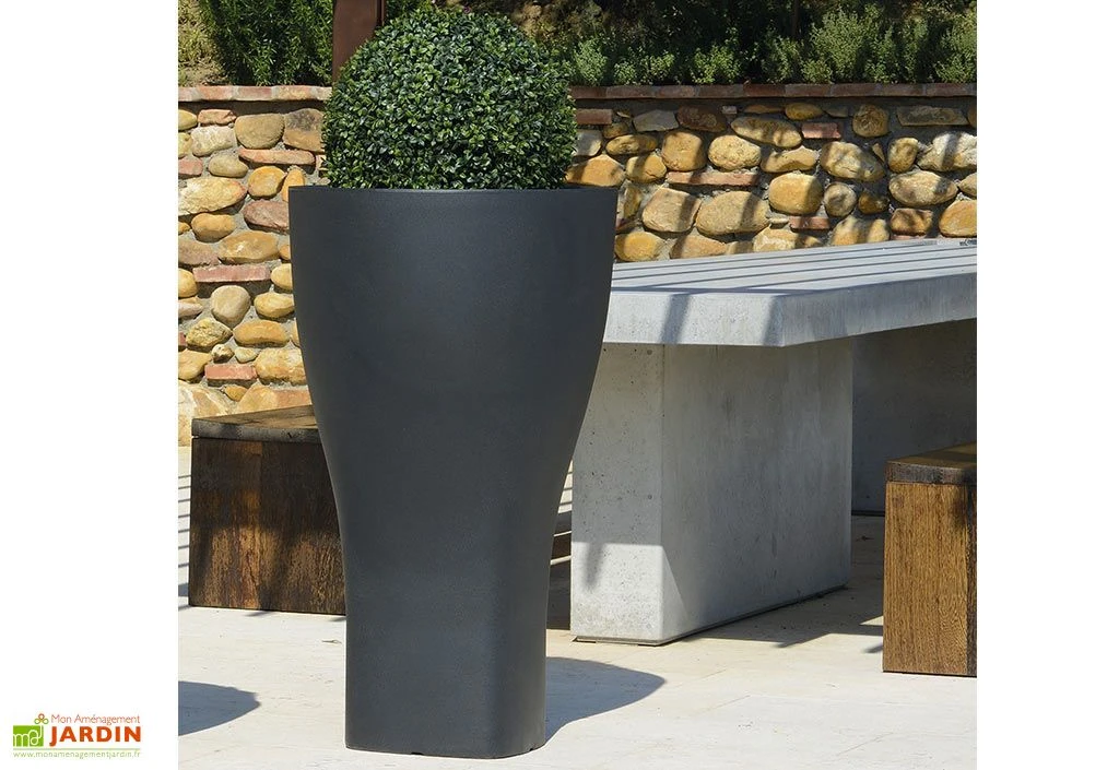 Pot De Fleurs Polyéthylène Domus H85 Ø48 6 Pot De Fleurs Polyéthylène Domus H85 Ø48 – Image 6