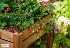 Carré Potager Sur Pieds En Bois Autoclave Brun - 75 X 75 X 79 Cm -Serre Et Potager Soldes Magasin potager bois autoclave 1