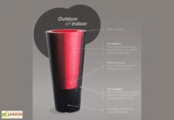 Pot De Fleurs En Plastique Colors Up M Simple Ou Double Paroi (Ø50/33 X 100 Cm) -Serre Et Potager Soldes Magasin pots colors double paroi schema 1 5