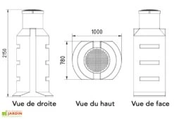 Puits En Polyéthylène à Enterrer 900 L -Serre Et Potager Soldes Magasin puits polyethylene a enterrer plastique 900l 1