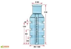 Puits En Polyéthylène à Enterrer 900 L -Serre Et Potager Soldes Magasin puits polyethylene a enterrer plastique 900l 3