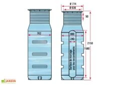 Puits En Polyéthylène à Enterrer 950 L -Serre Et Potager Soldes Magasin puits polyethylene a enterrer plastique 950l 3