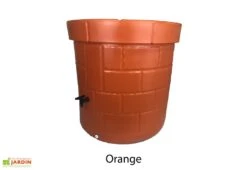 Récupérateur D’eau De Pluie Décoratif En Polyéthylène 340 L -Serre Et Potager Soldes Magasin recuperateur eau decoratif orange
