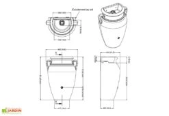 Garantia Récupérateur D'Eau Pluie Amphore Antik Murale 260 L Terracotta -Serre Et Potager Soldes Magasin recuperateur eau garantia amphore antik murale 260l