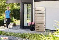 Garantia Récupérateur D’eau De Pluie 500 L Avec Robinet Et Collecteur – Slim -Serre Et Potager Soldes Magasin recuperateur eau pluie garantia slim 500l sable