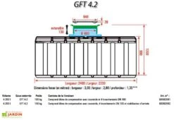 Cuve Récupérateur D'Eau Enterrée Projekt 4200 L -Serre Et Potager Soldes Magasin schema cuve plate gft4 3