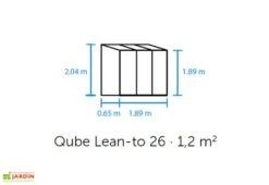 Halls Serre De Jardin Adossée En Verre Trempé Qube Lean-to 26 – 1,2 M² -Serre Et Potager Soldes Magasin schema dimensions serre murale halls