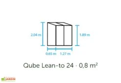 Halls Serre De Jardin Adossée En Verre Trempé Qube Lean-to 24 – 0,8 M² -Serre Et Potager Soldes Magasin schema mini serre verre halls