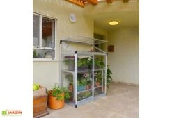Serre Adossée En Aluminium Et Polycarbonate Lean To (63,5 X 125 Cm) -Serre Et Potager Soldes Magasin serre adossee aluminium polycarbonate lean to 63 5 x 125 cm