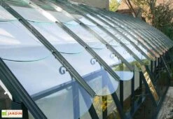 Serre Adossée Ancienne En Aluminium Et Verre Trempé 4mm Chambord 455x280 -Serre Et Potager Soldes Magasin serre ancienne en aluminium et verre trempe 4mm chambord toit