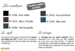 Serre Adossée Ancienne En Aluminium Et Verre Trempé 4mm Chambord 530x280 -Serre Et Potager Soldes Magasin serre ancienne en aluminium et verre trempe coloris 2