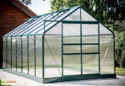 Serre De Jardin Polycarbonate 10,37m² Avec Base + 4 Lucarnes -Serre Et Potager Soldes Magasin serre de jardin polycarbonate 10 37m avec base 4 lucarnes 5
