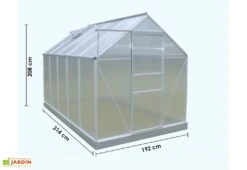 Serre De Jardin Polycarbonate 6,03 M² (192x314) -Serre Et Potager Soldes Magasin serre de jardin polycarbonate 6 03 m 192x314 3