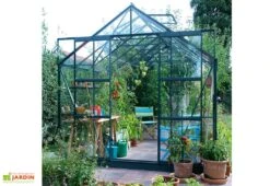 Serre De Jardin En Verre Trempé Lams 8,1 M² - Laurus Verte