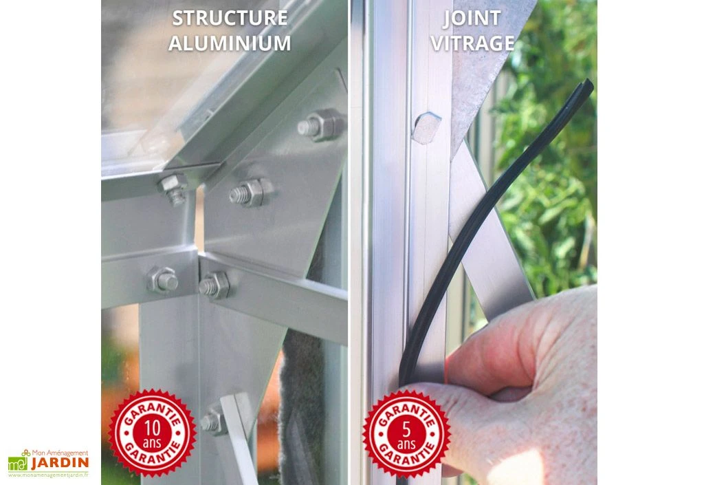 Serre De Jardin Adossée En Verre Lams 0,9 M² - Melissa Anthracite 5 Serre De Jardin Adossée En Verre Lams 0,9 M² - Melissa Anthracite – Image 5