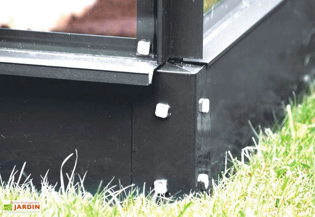 Serre De Jardin Adossée En Verre Lams 0,9 M² - Melissa Anthracite 4 Serre De Jardin Adossée En Verre Lams 0,9 M² - Melissa Anthracite – Image 4