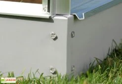 Serre De Jardin Adossée En Verre Lams 1,3 M² - Melissa Alu Naturel -Serre Et Potager Soldes Magasin serre jardin adossee aluminium verre trempe melissa 4