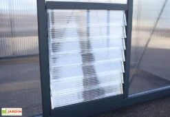 Serre De Jardin En Aluminium Et Polycarbonate Glory 14,7 M² - Grise -Serre Et Potager Soldes Magasin serre jardin aluminium polycarbonate glory 14 7 m 9