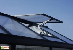 Serre De Jardin En Aluminium Et Polycarbonate Glory 4,7 M² - Grise -Serre Et Potager Soldes Magasin serre jardin aluminium polycarbonate glory 4 7 m 7