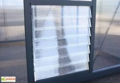 Serre De Jardin En Aluminium Et Polycarbonate Glory 4,7 M² - Grise -Serre Et Potager Soldes Magasin serre jardin aluminium polycarbonate glory 4 7 m 8