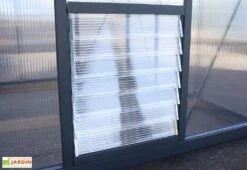 Serre De Jardin En Aluminium Et Polycarbonate Glory 8,9 M² - Grise -Serre Et Potager Soldes Magasin serre jardin aluminium polycarbonate glory 8 9 m 9