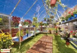 Serre De Jardin En Aluminium Et Polycarbonate Octave 9 M² -Serre Et Potager Soldes Magasin serre jardin aluminium polycarbonate octave 9 m 4